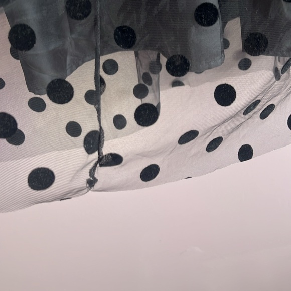 Black layered skirt polka dot Size 10/Large EUC - Picture 13 of 16